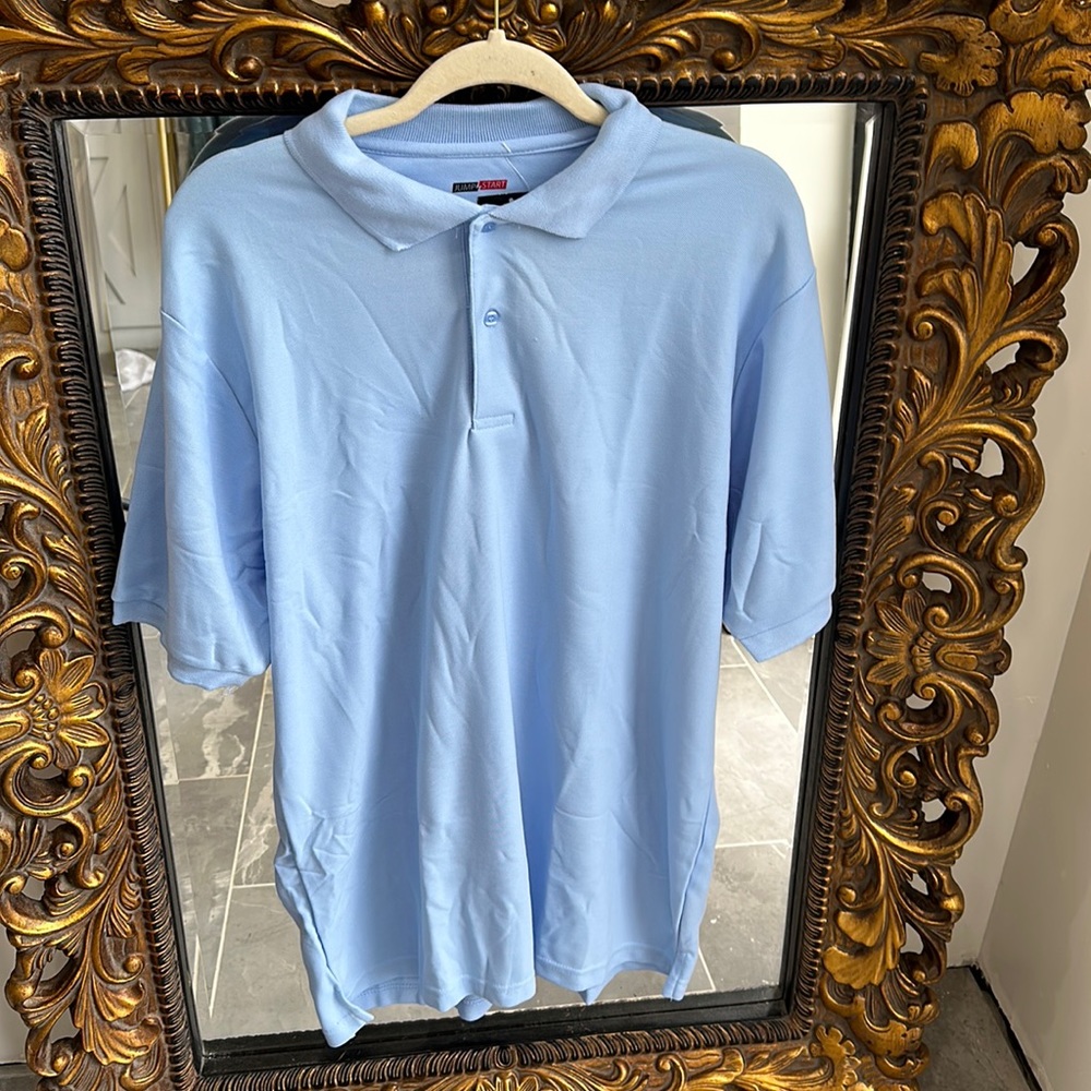 Jump Start polo short sleeve Blue Large